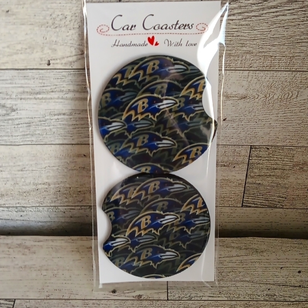 Baltimore Ravens car coasters